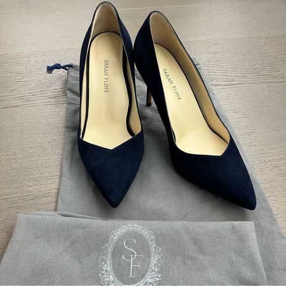 🆕 Sarah Flint Perfect Pump 85 in Navy Suede 💙 - Picture 6 of 7
